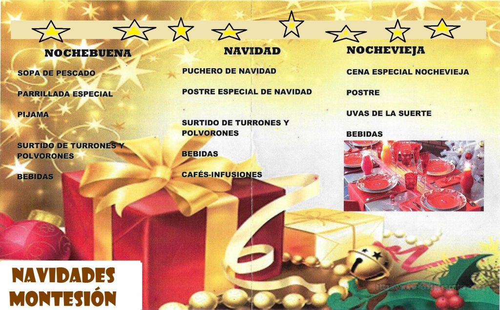 Progama y Menú especial de navidades – Centro de Mayores Montesión